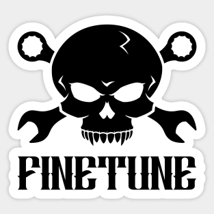 Skull 'n' Tools - Finetune (black) Sticker